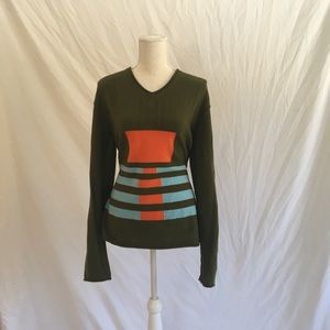 Cashmere Colorblock Sweater from Japan